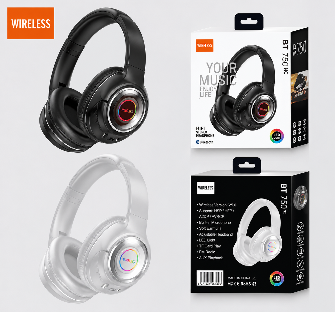 Wireless BT750 Headset