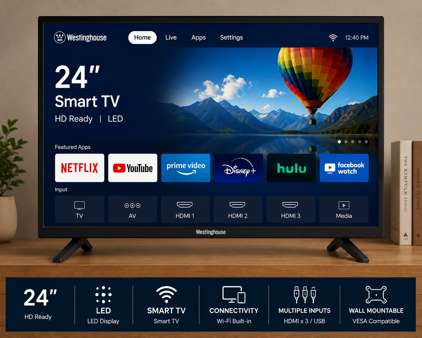 WESTINGHOUSE 24'' SMART TV