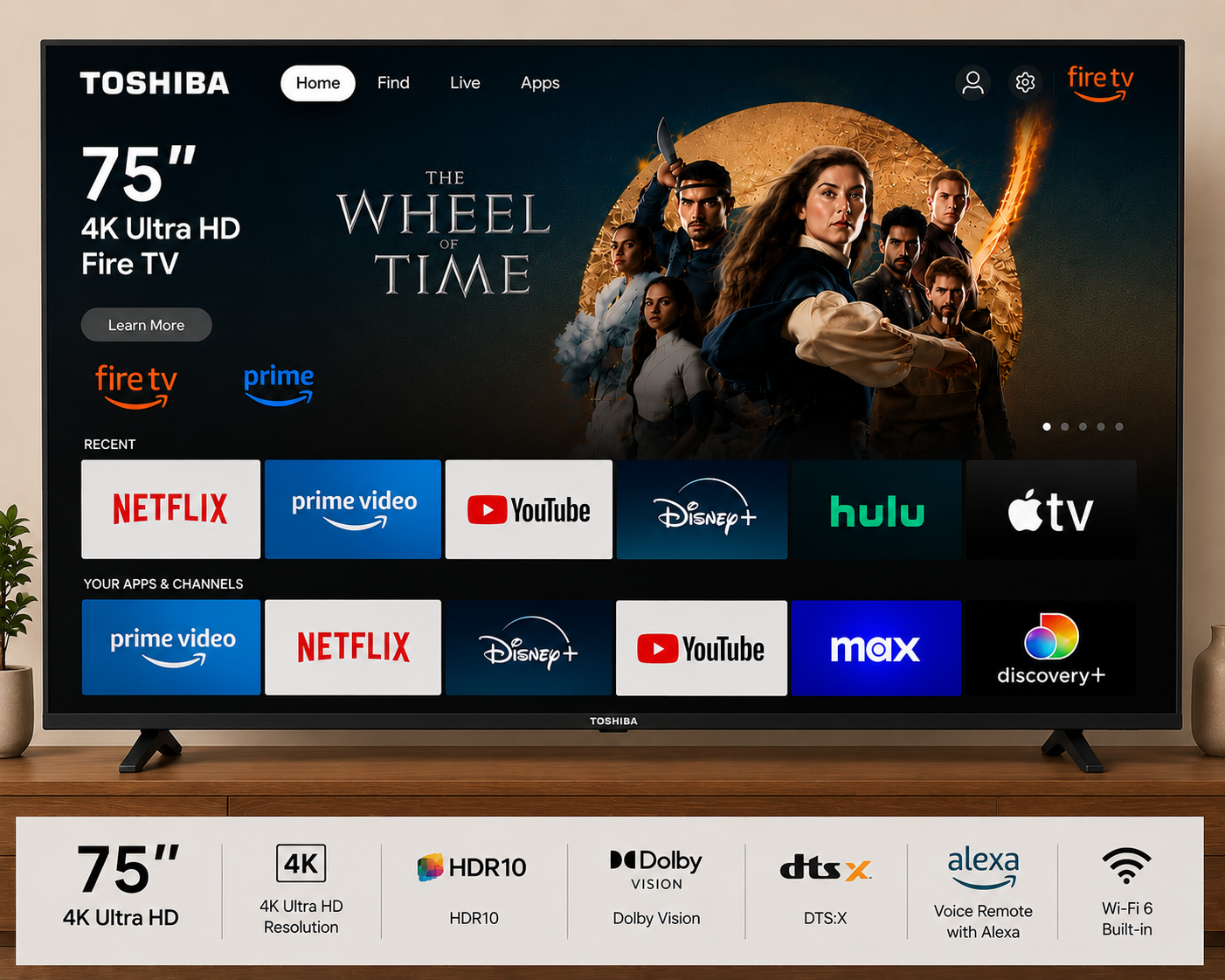 TOSHIBA 75'' 4K FIRE TV