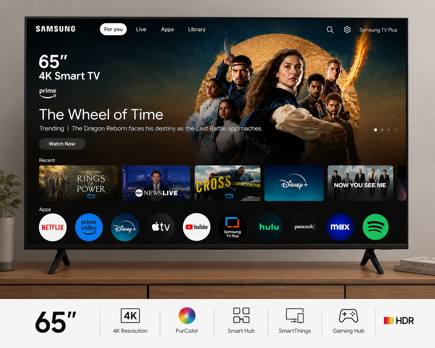 SAMSUNG 65'' 4K SMART TV