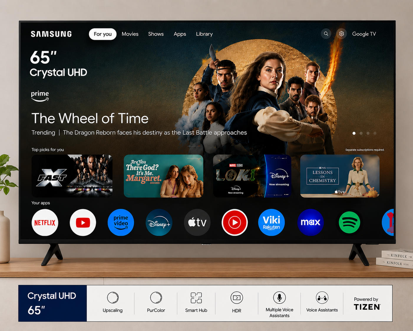SAMSUNG 65'' CRYSTAL TV