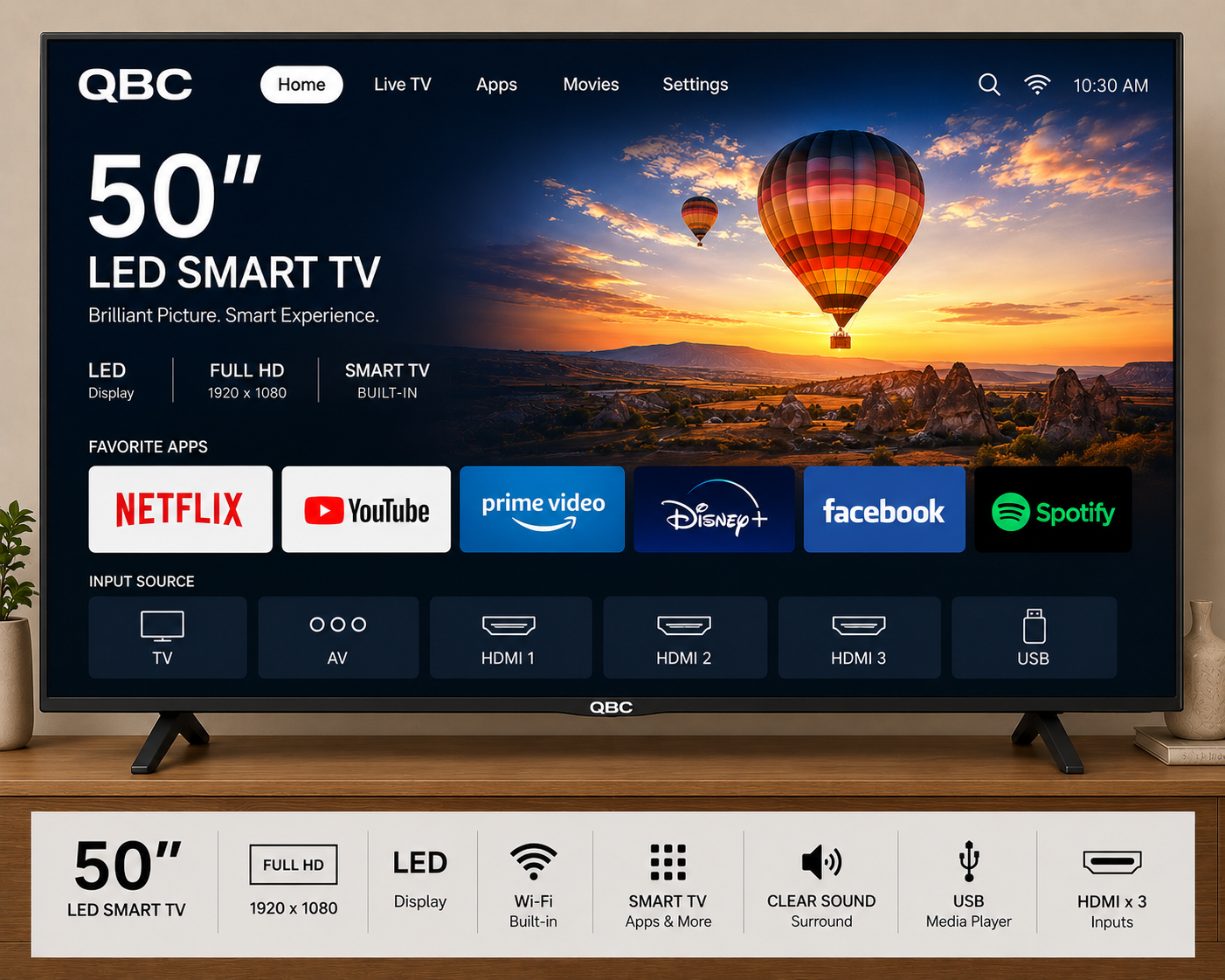 QBC LED SMART 50'' TV