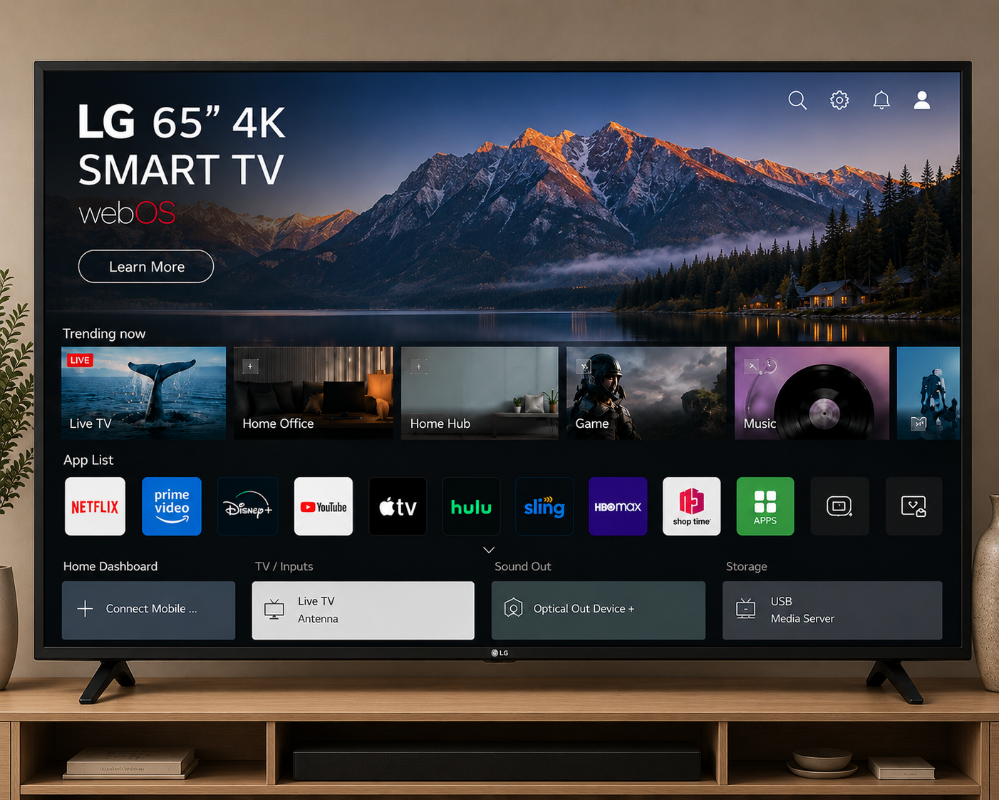 LG 65'' 4K SMART TV