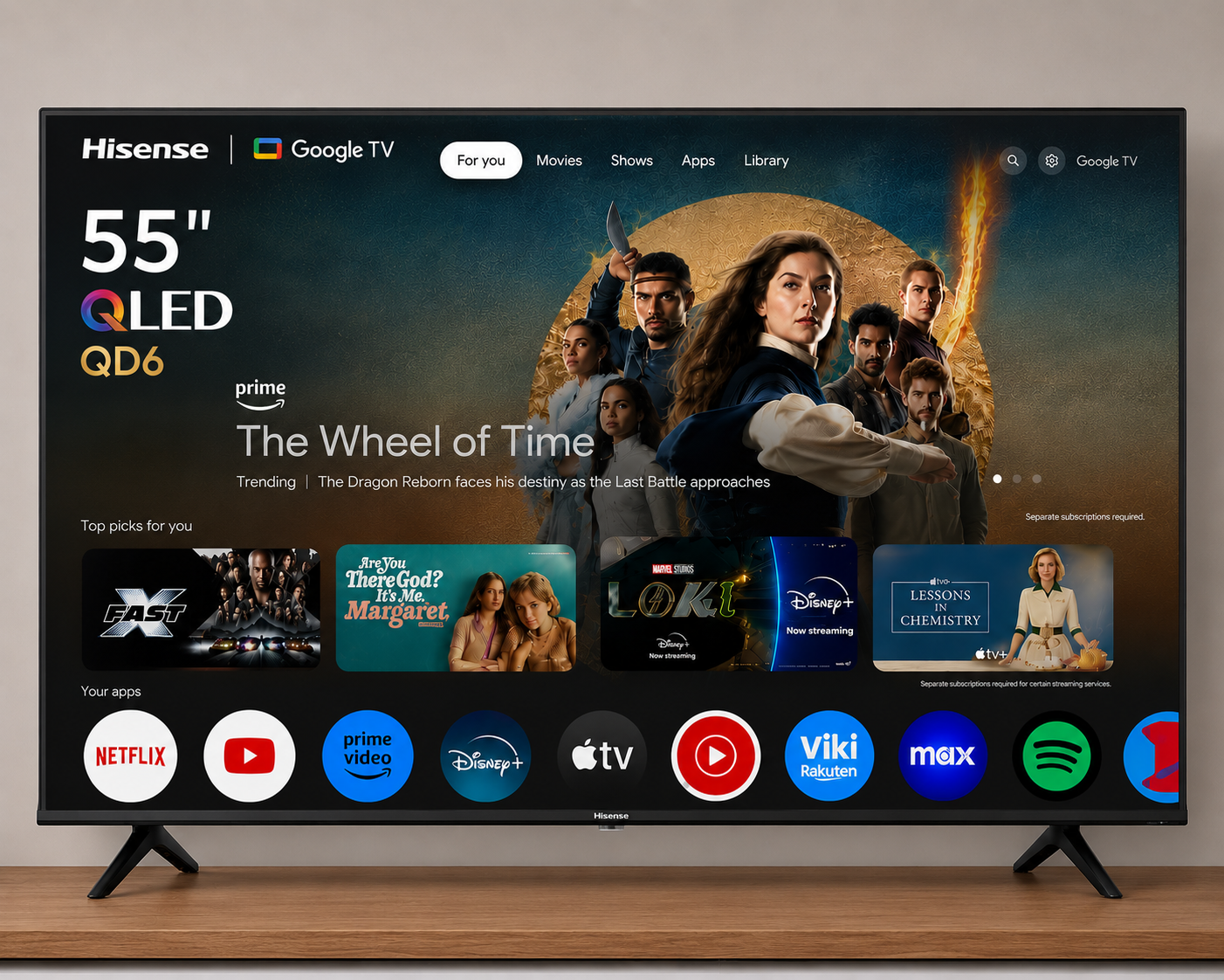 HISENSE 55'' QLED QD6 TV