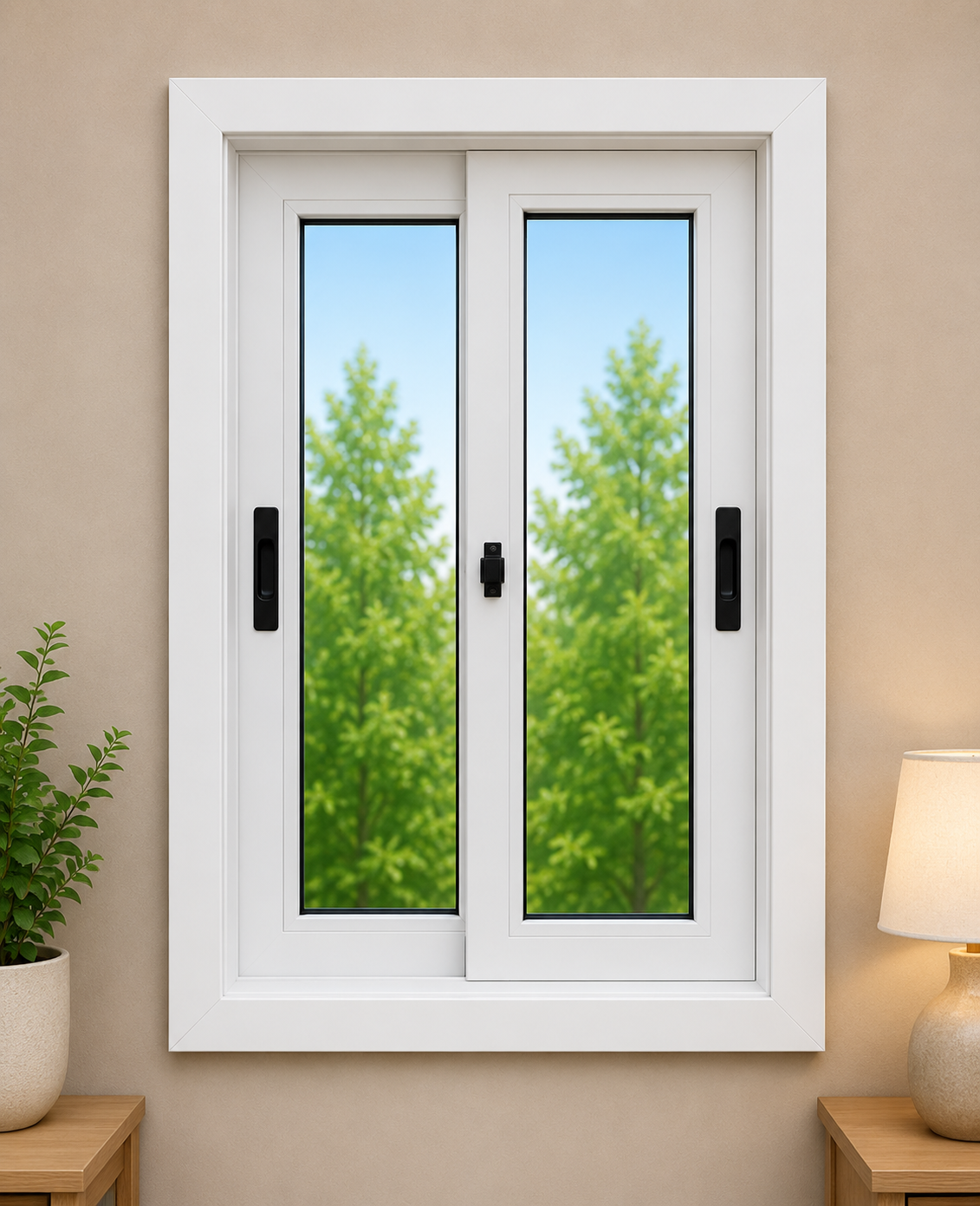 Sliding window  touch locks (2)   moon locks (1)