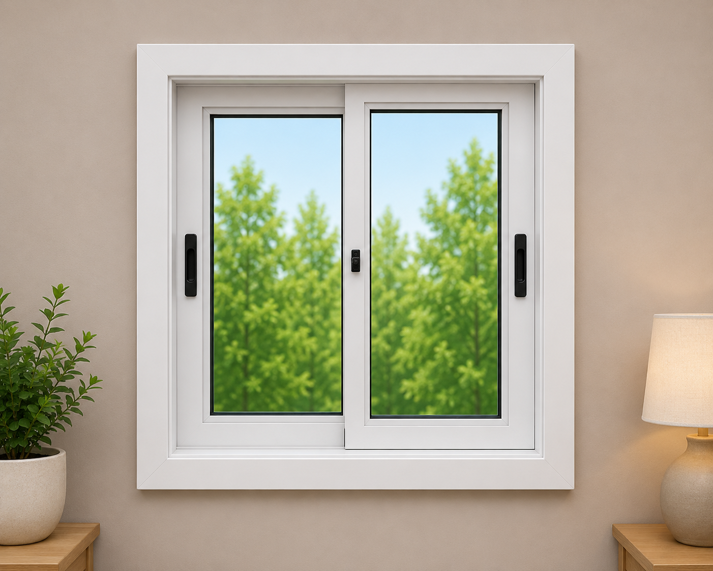 Sliding window  touch locks (2)   moon locks (1)
