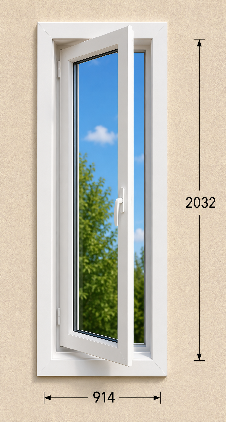 Single casement door
