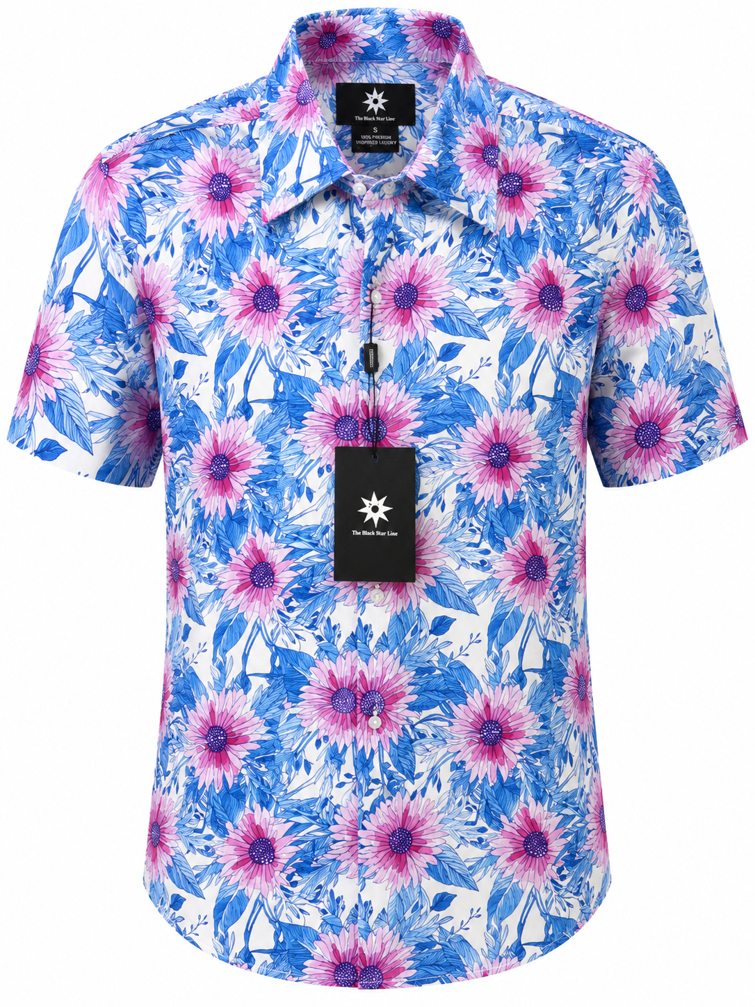 Men’s Tropical Floral Print Short-Sleeve Shirt