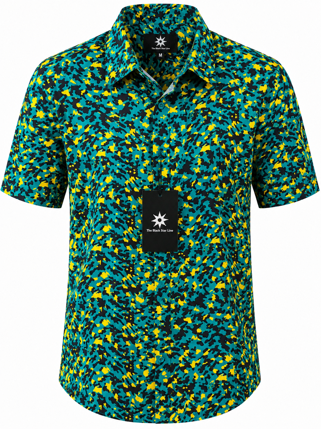 Men’s Abstract Floral Print Short-Sleeve Shirt