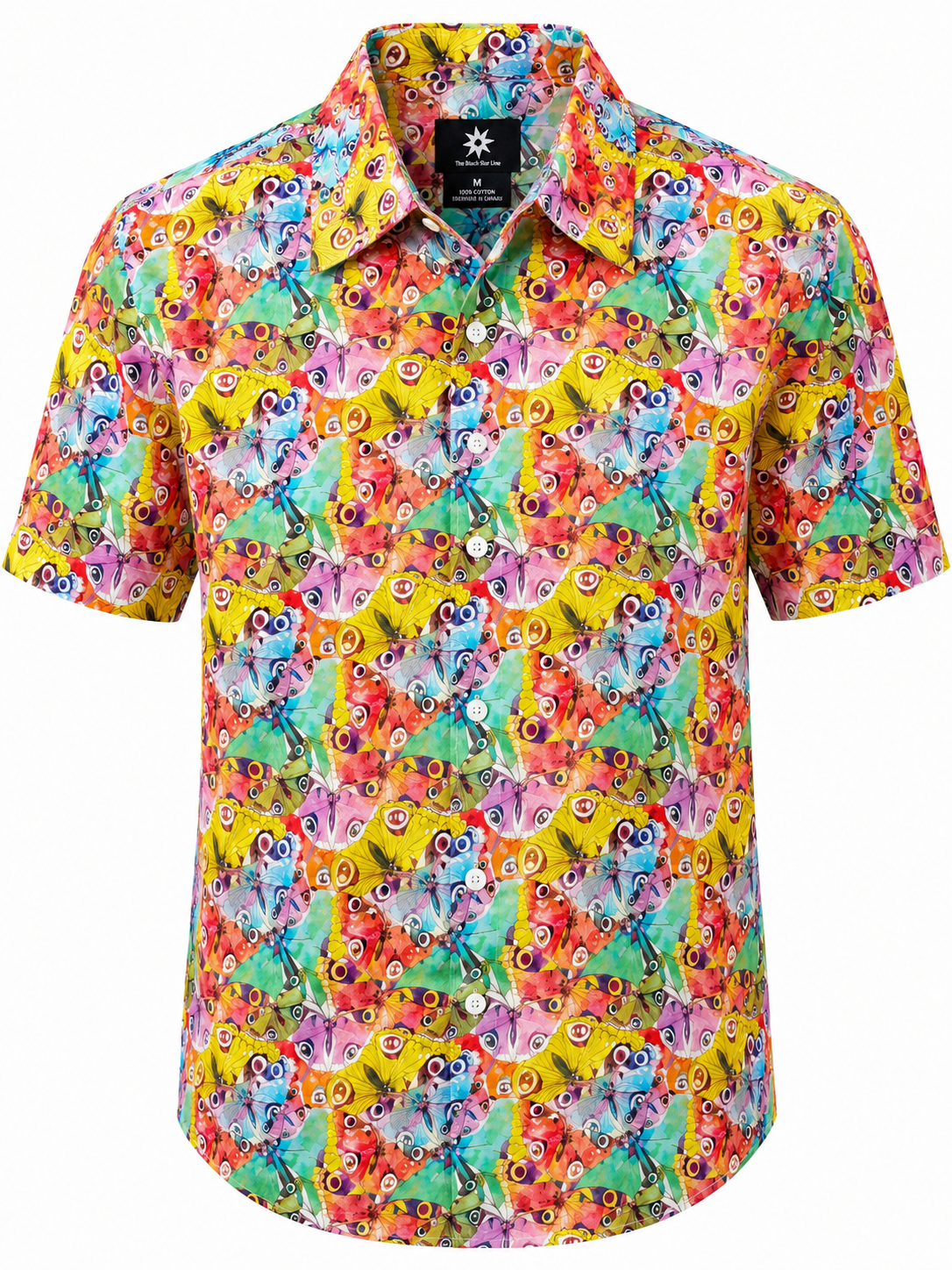 Men’s Vibrant Floral Print Short-Sleeve Shirt