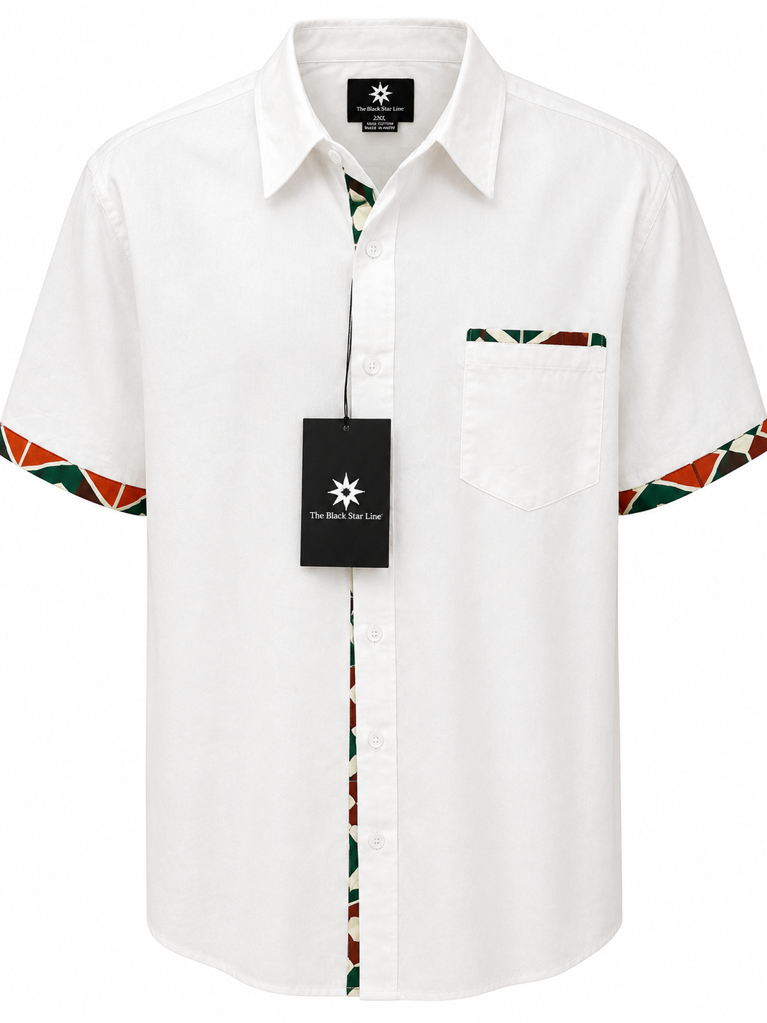 Men’s Contrast-Trim Short-Sleeve Shirt