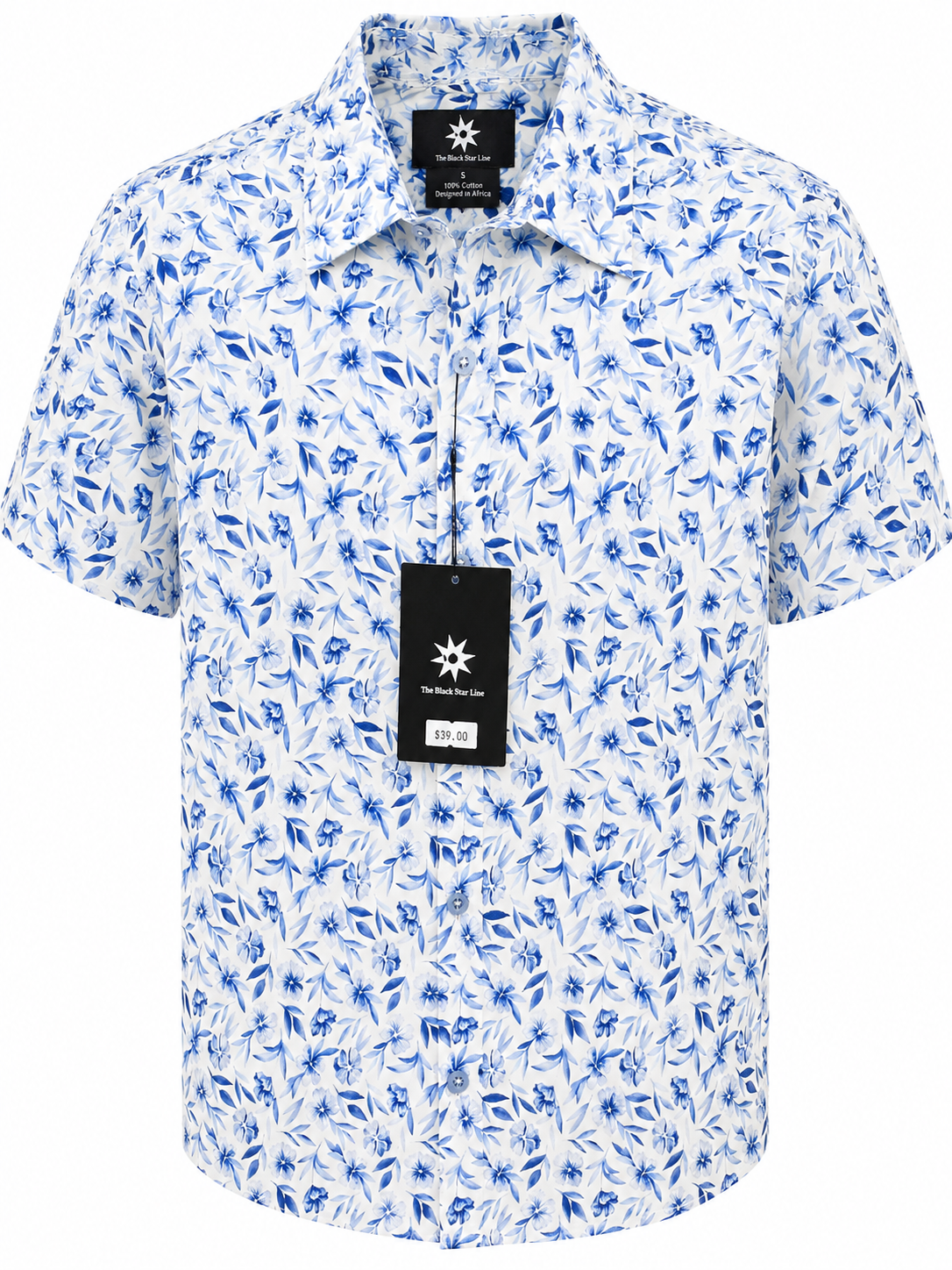 Men’s Leaf Print Short-Sleeve Shirt