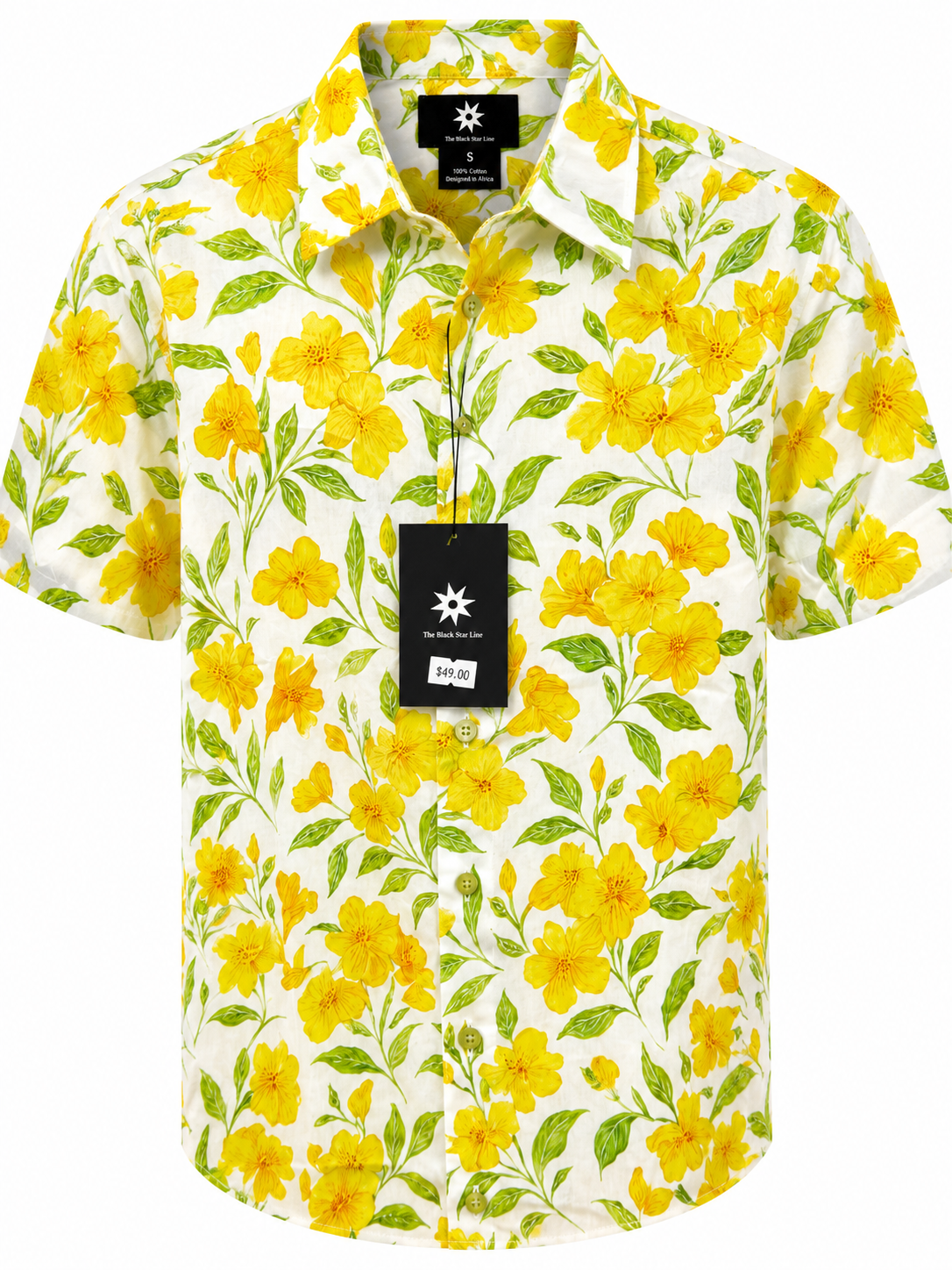 Men’s Tropical Floral Print Short-Sleeve Shirt