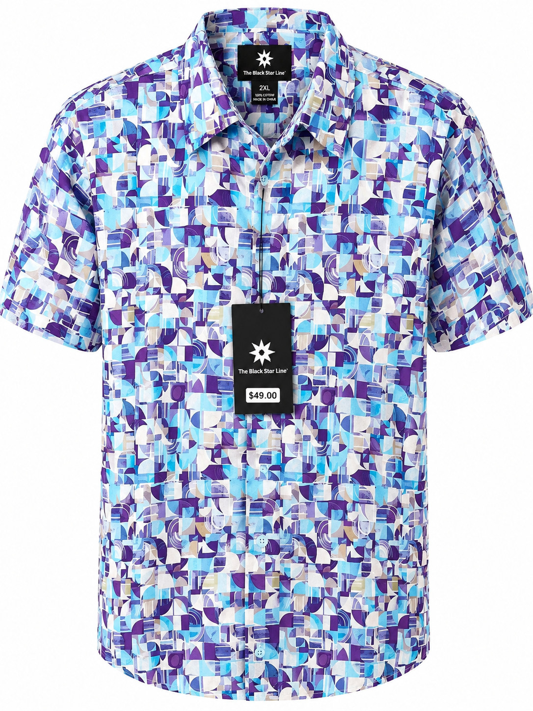 Men’s Mosaic Print Short-Sleeve Shirt