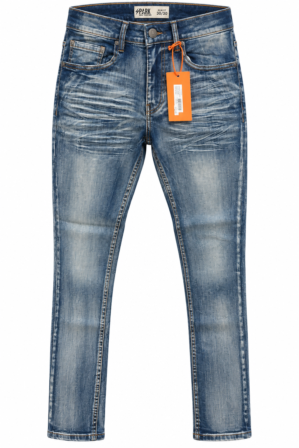 SPARK Men’s Slim-Fit Washed Jeans